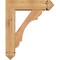 Ekena Millwork Olympic Arts and Crafts Smooth Bracket w/ Offset Brace, Western Red Cedar, 5 1/2"W x 18"D x 22"H BKT0604X18X22OLY03SWR - alternate 4